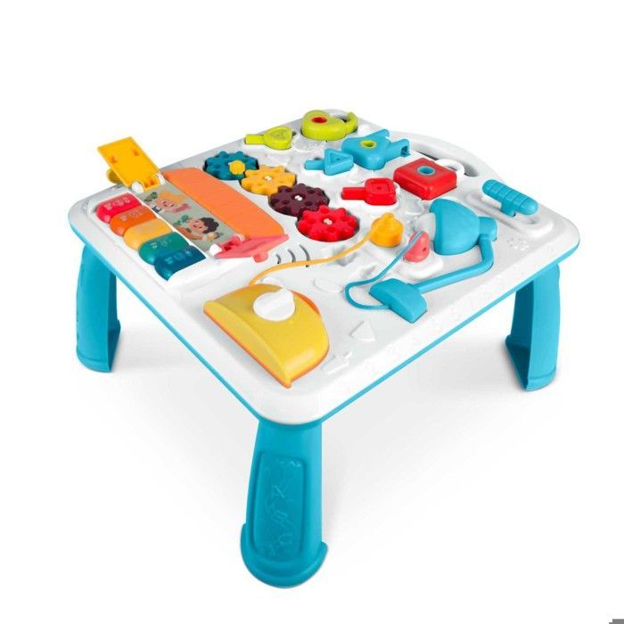 Table éducative musicale - JANSHOP - Piano coloré - Éléments mobiles - Développement motricité fine