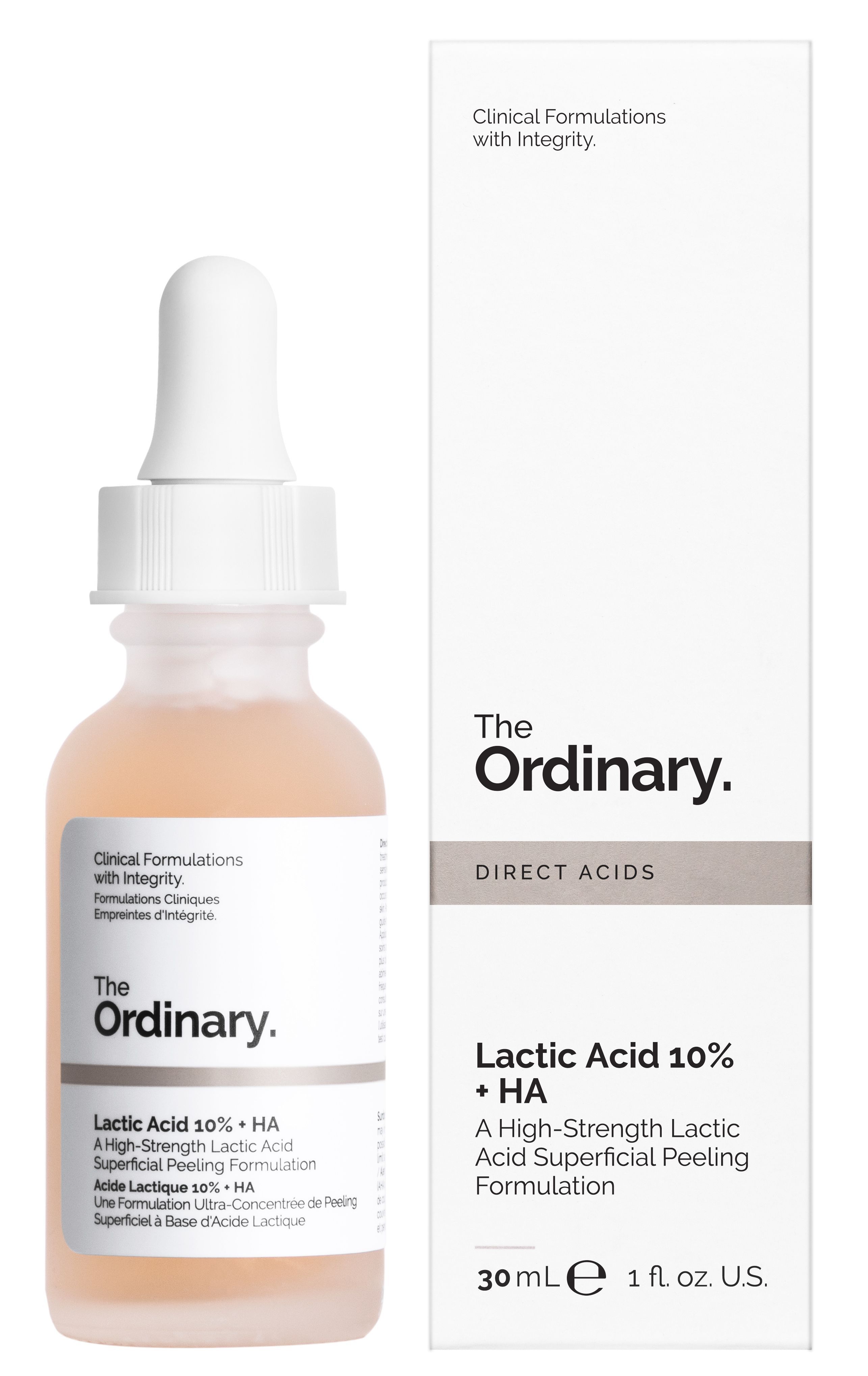Pienskābe 10% Hialuronskābe 2% Sejas pīlingi