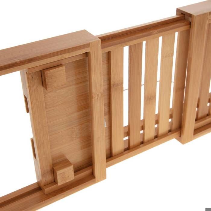 Bandeja de baño extensible de bambú - 5 cinco simplemente inteligente