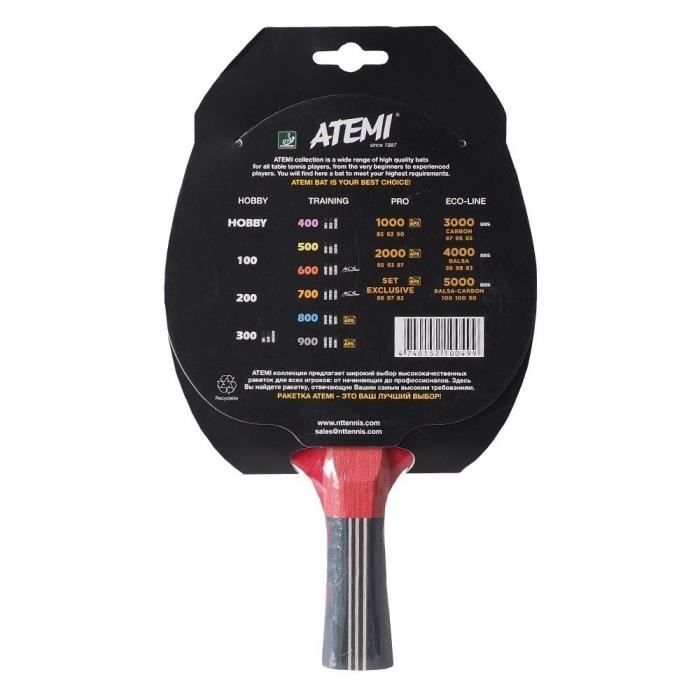 Racchette da tennis - ATEMI - 900 Concave Nero/Rosso - Adulto - Unisex