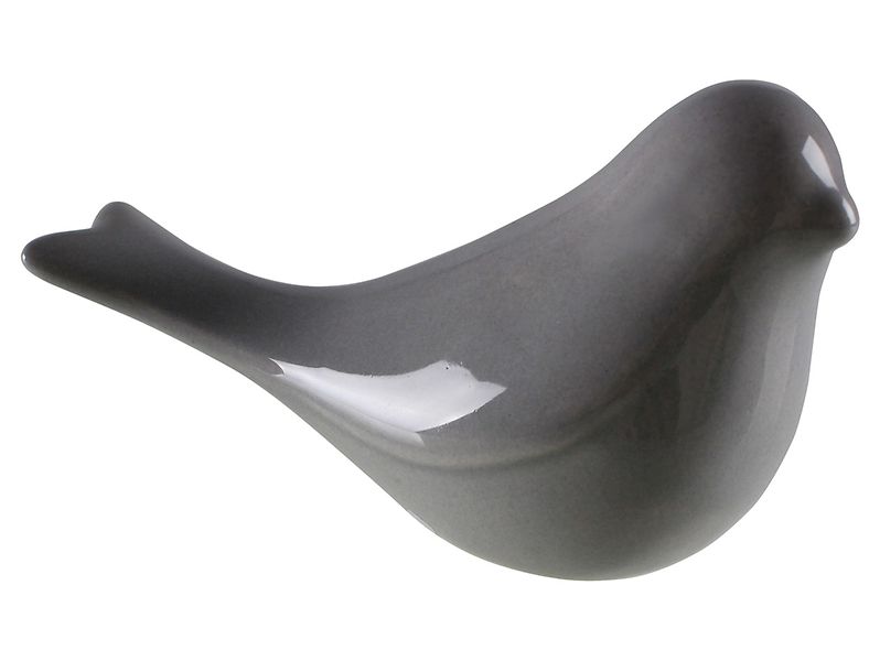 Figurka ceramiczna Swallow 8 cm szara