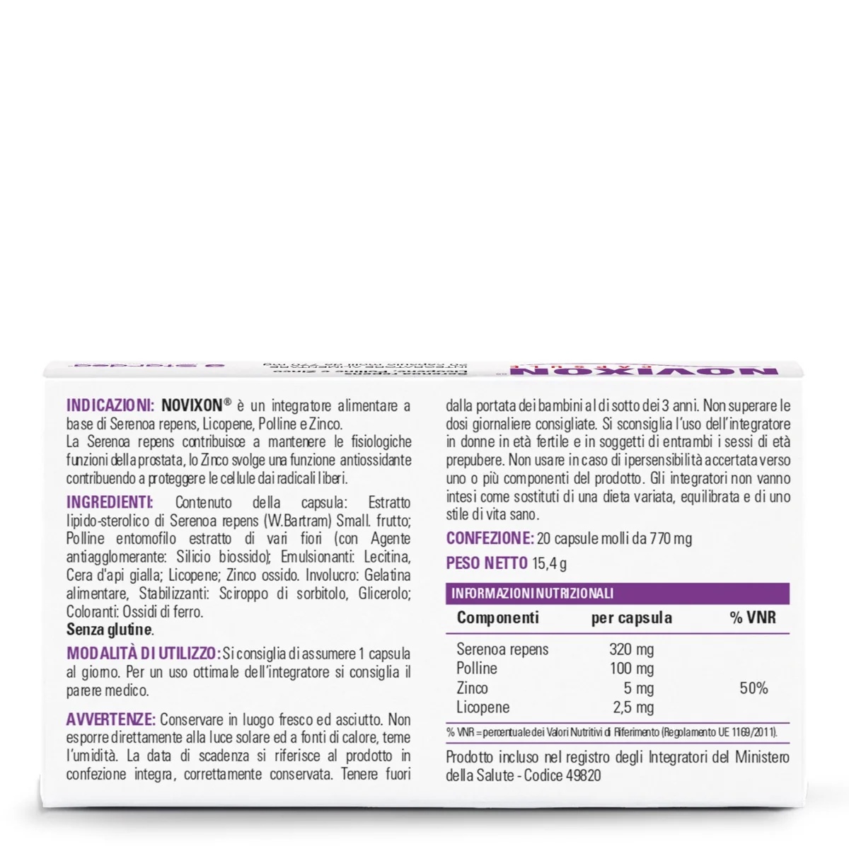 STARDEA Novixon 20 capsules molles pour la prostate