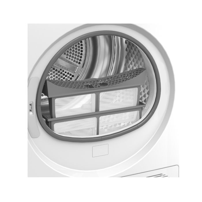 Secadora de ropa Beko de 60 cm y 8 kg con bomba de calor, color blanco - D3H18301W
