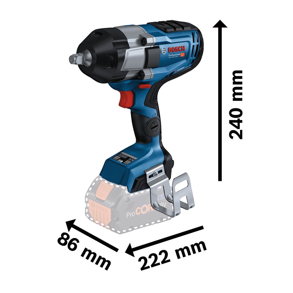 BOSCH 18 V 3/4 Zoll Akku-Schlagschrauber Skin GDS 18 V-1050 06019J8200