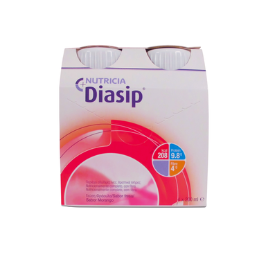Diasip saveur fraise Diasip 4 x 200 ml 4 x 200 ml