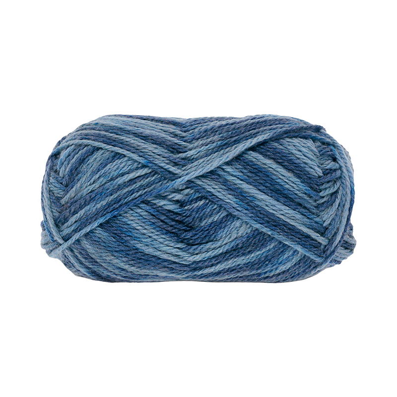 Filato Trysil Labbetuss misto lana 60% lana, blu screziato