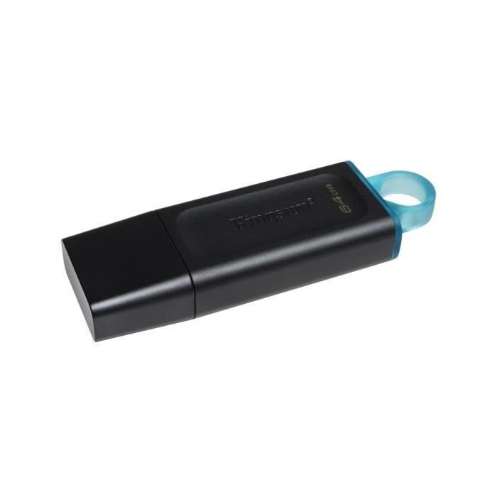 Pen drive KINGSTON DataTraveler® Exodia de 64 GB - Com tampa protetora e argolas para chaveiro