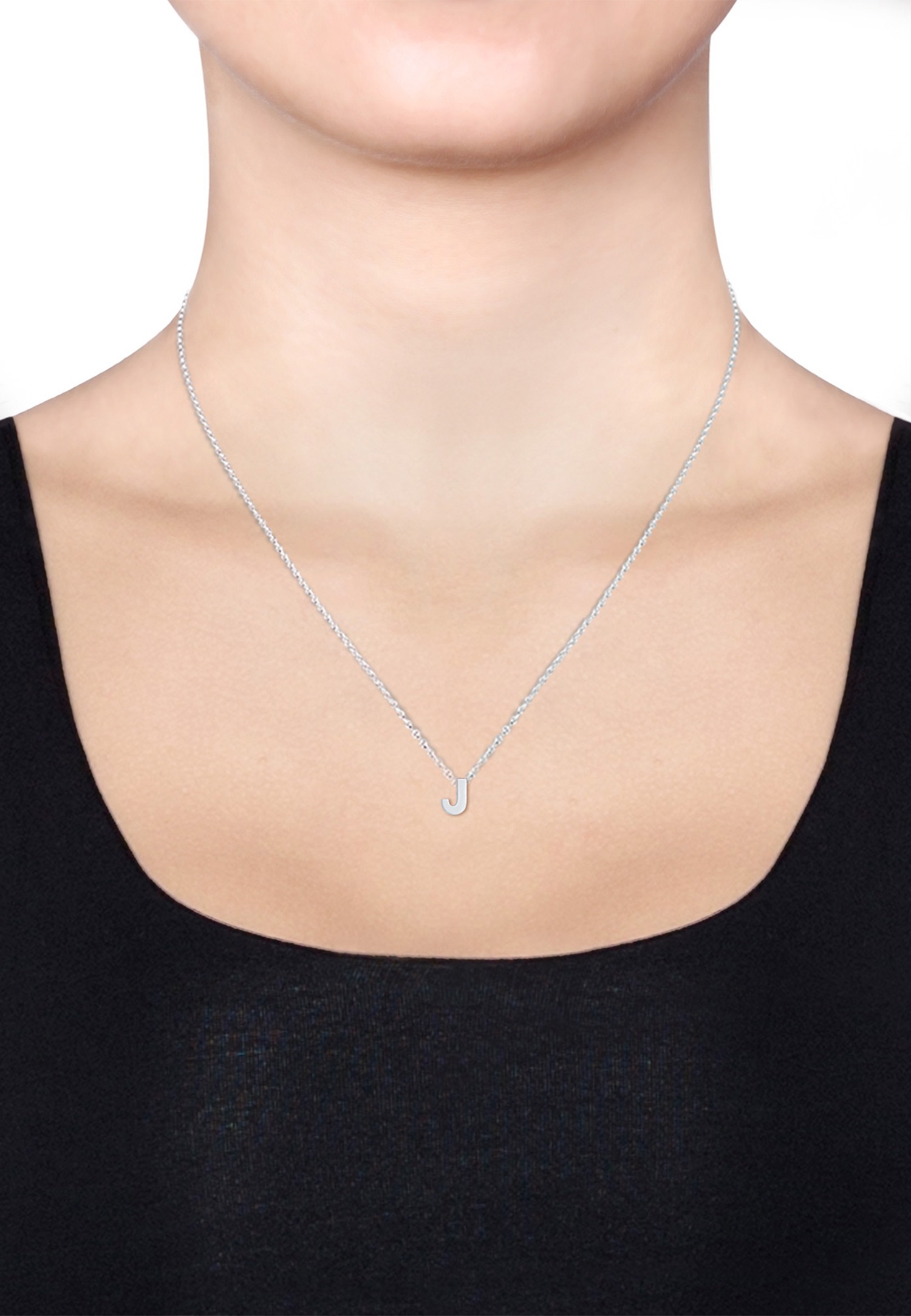 Elli Femme Pendentif Lettre J Initiale - (925/1000) Argent