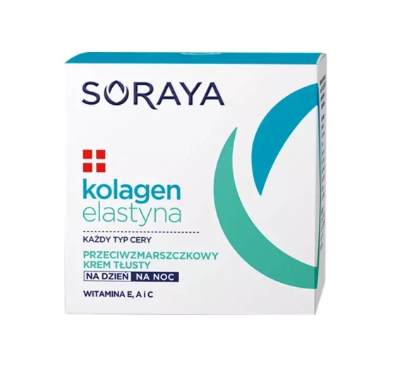 Soraya Kolagen i Elastyna przeciwzmarszczkowy krem tłusty na dzień i na noc 50ml