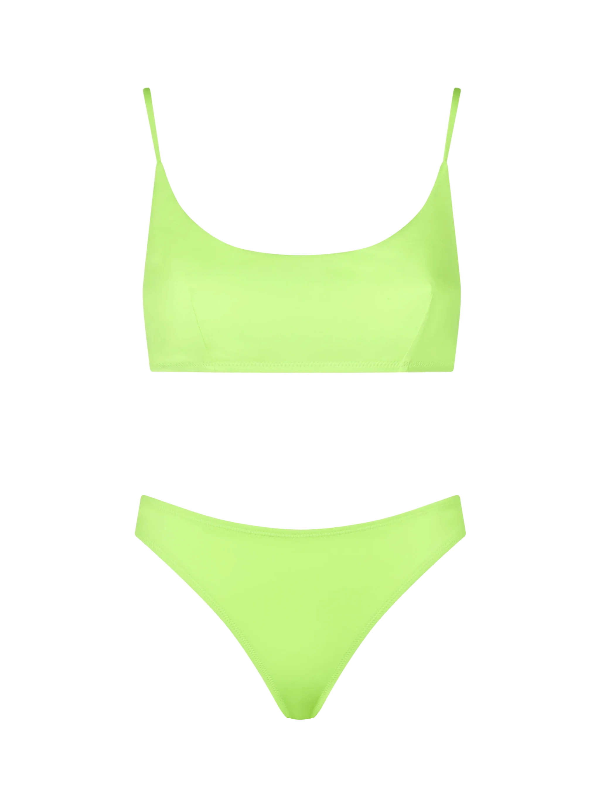 Fluo gele bralette dames bikini