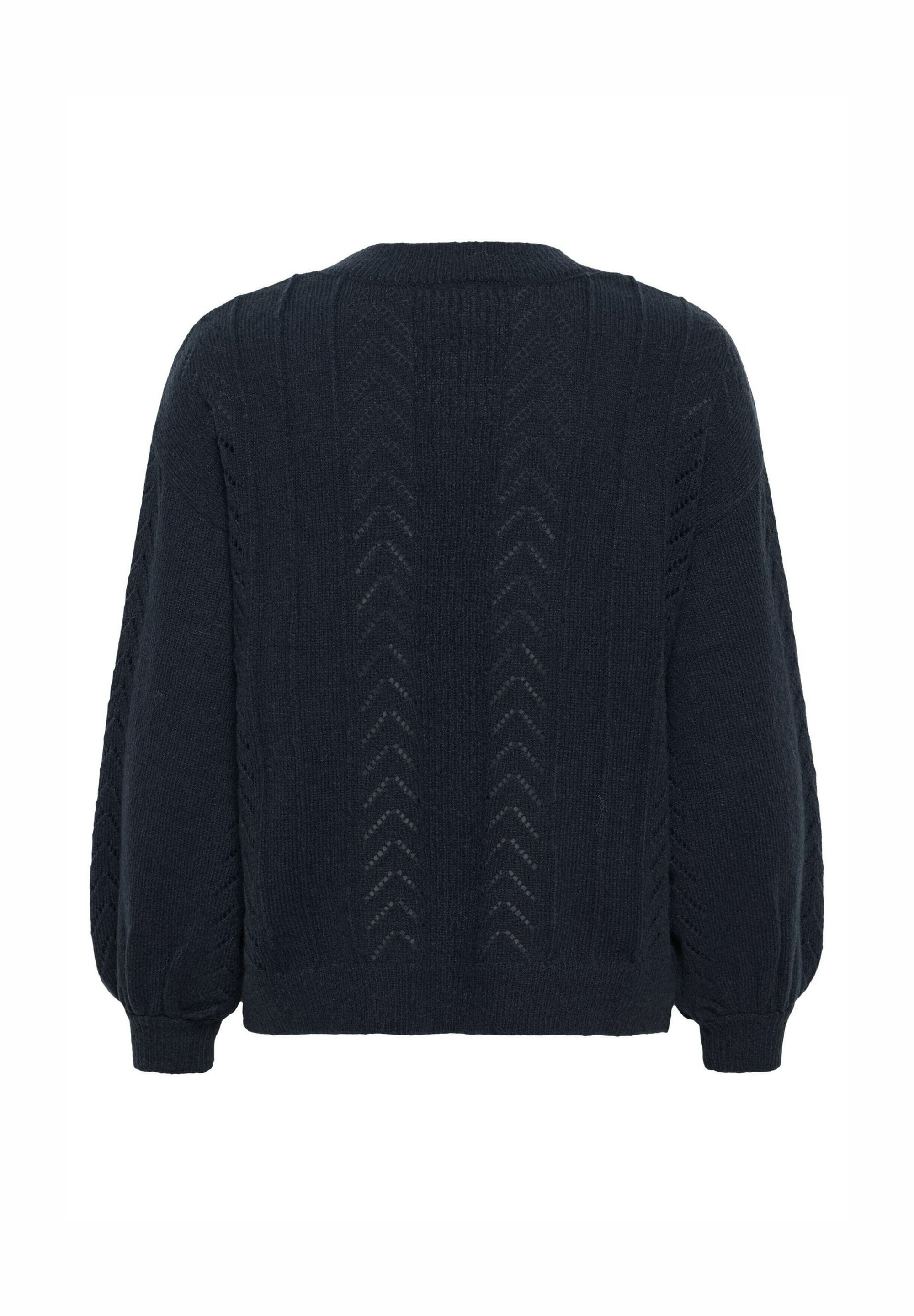 Cremefarbene Weihnachtsstrickjacke - totale Sonnenfinsternis