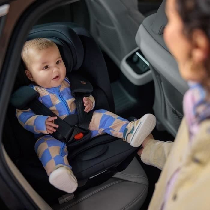 BEBECONFORT EVOLUFIX 360 i-Size konvertibelt svingbart bilsete - Gruppe 0/1/2/3, Isofix - 0 til 12 år (36 kg), 40-150 cm, Tonet svart