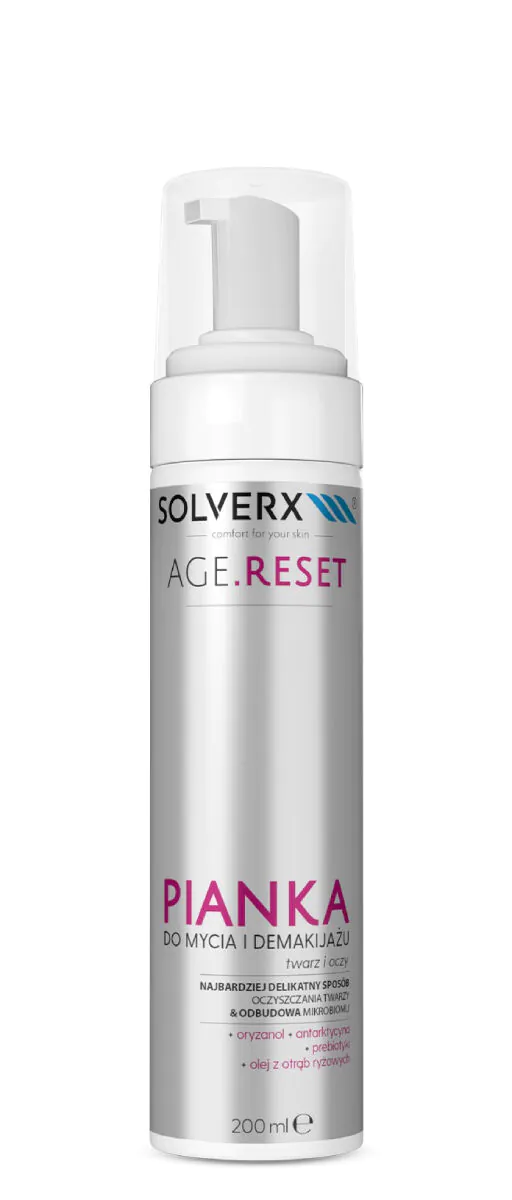 Solverx Age Reset Pianka do mycia twarzy i demakijażu
