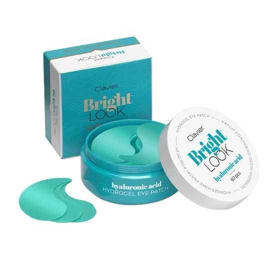 Clavier Bright Look hydrożelowe płatki pod oczy Hyaluronic Acid 60 sztuk