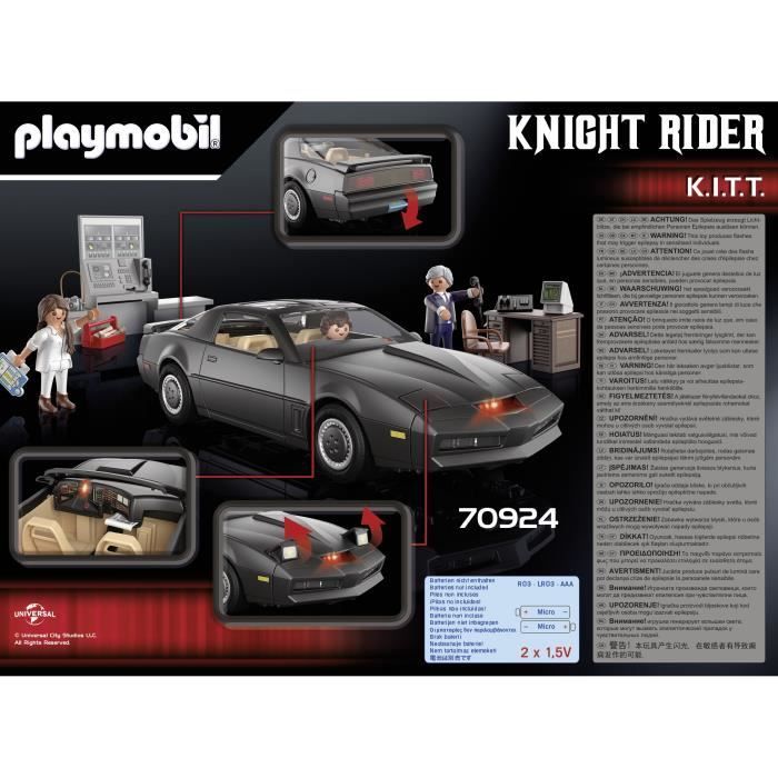 PLAYMOBIL 70924 K2000, The Knight Rider K.I.T.T, Classic Cars, Voiture de collection, Adulte