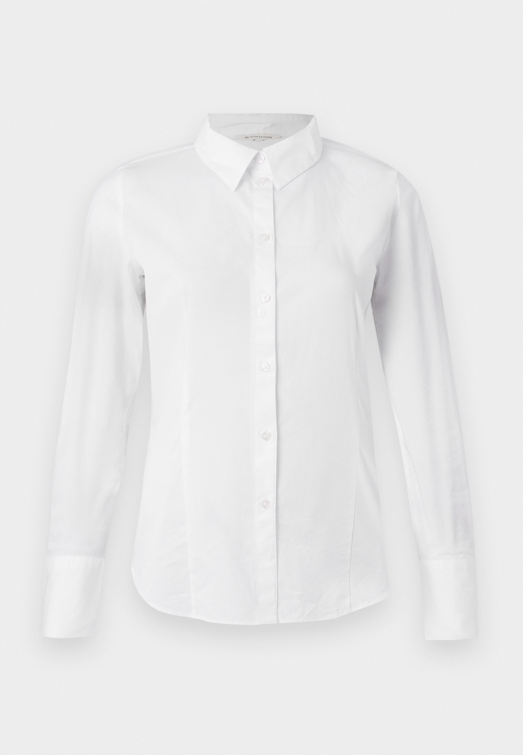 TOM TAILOR FITTED SHIRT - Bluzka zapinana na guziki - biała