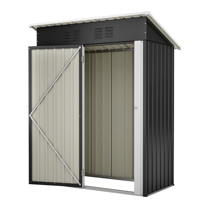 EVRYAE flat roof garden shed without windows