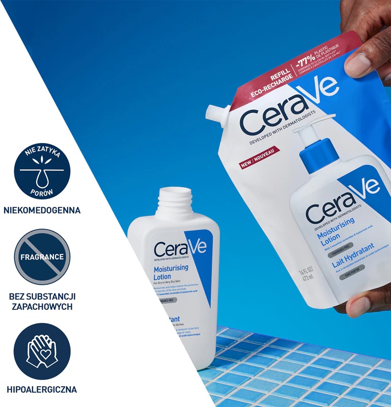 CeraVe Moisturizers losjons - mitrinošs pieniņš sejai un ķermenim sausai un ļoti sausai ādai