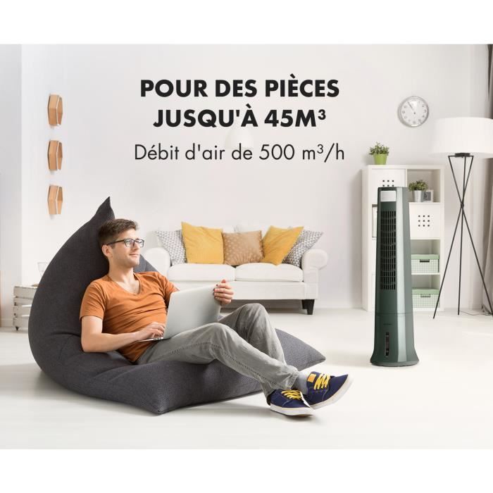 Enfriador de aire - Klarstein - humidificador - iones negativos - 530 m³/h - negro