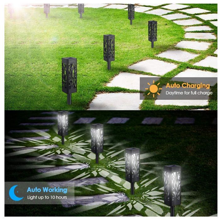 Lampe Solaire - QJRRX - Lot de 6 - Design Arbre - Énergie Solaire - Extérieur