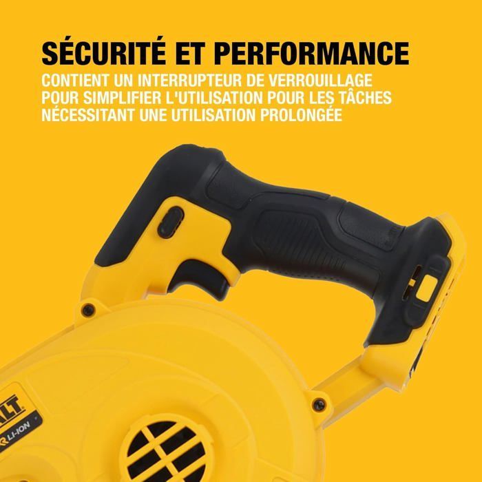 Souffleur sans fil XR 18V (sans batterie ni chargeur) - DEWALT - DCV100
