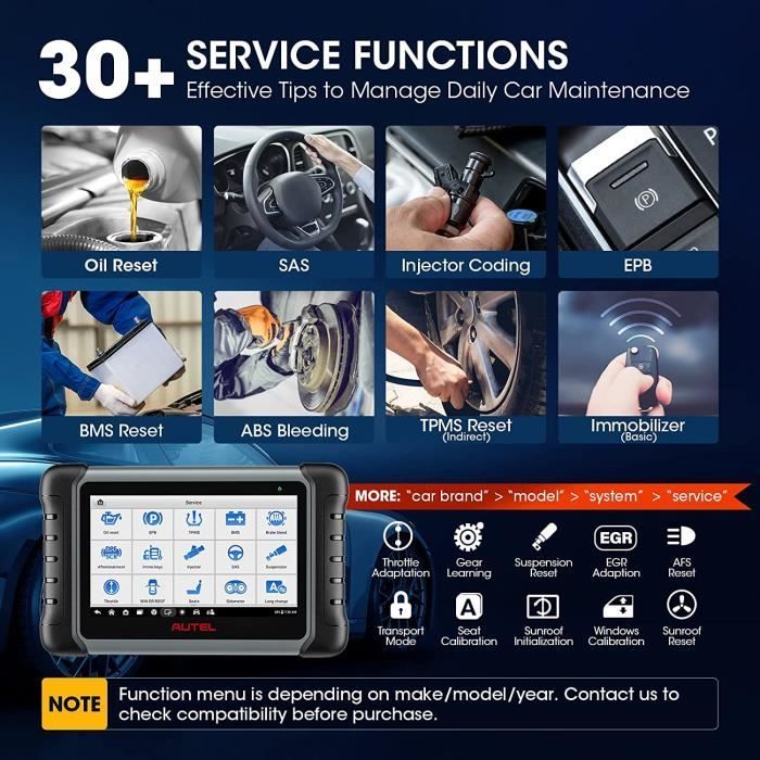 Car Diagnostic Tool - Autel - MP808S - OBD2 - Advanced ECU Coding - Android 11
