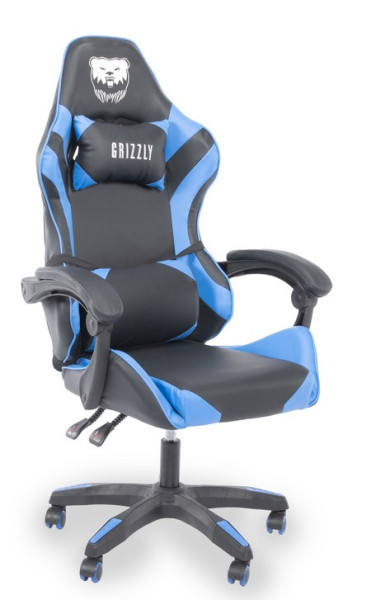 Fotel Gamingowy Grizzly 1 - czarno-niebieski