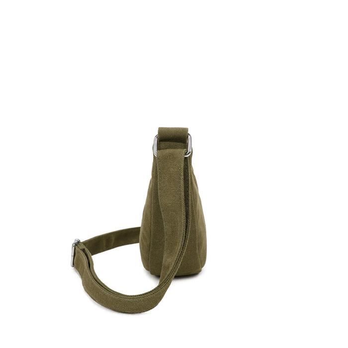 Sac Bandoulière Demi-lune Gallantry - Vert - Synthétique - L 30 cm x H 17 cm x l 7.5 cm