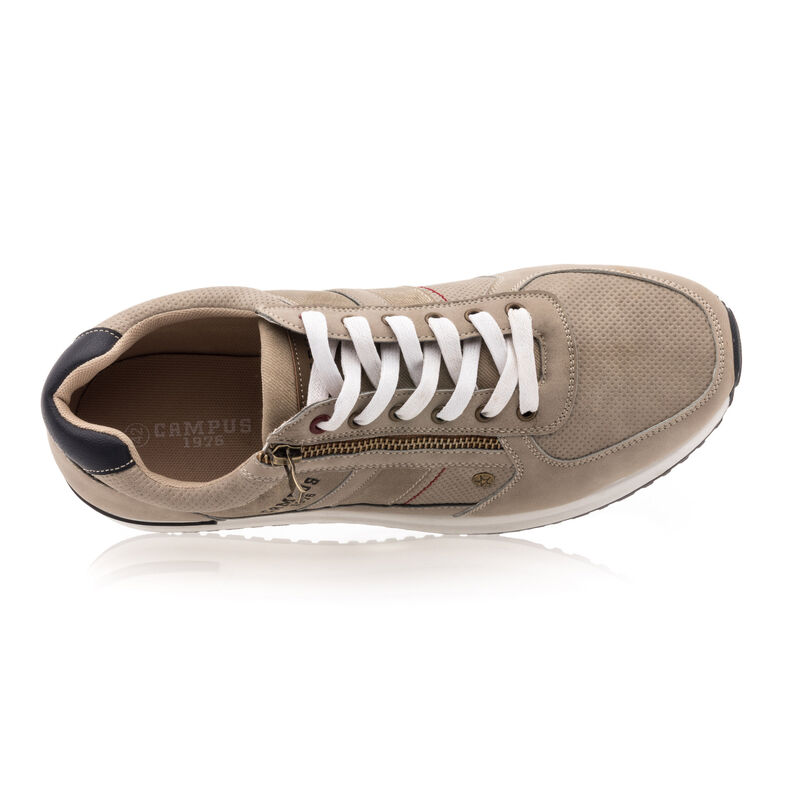 Zapatillas deportivas para hombre color beige.