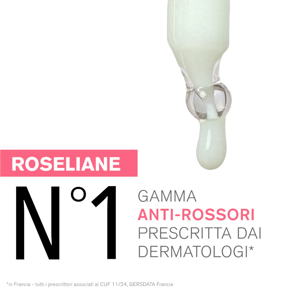 ROSÉLIANE Siero Levigante Correttore Anti-Rossori - Siero viso antirughe, Siero viso  lenitivo