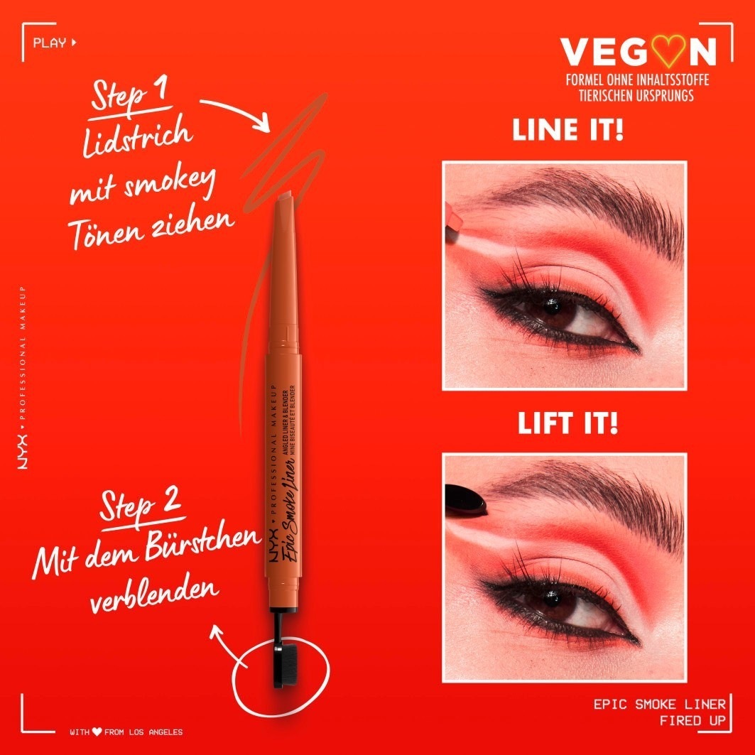 NYX Professional Makeup ajlajner Epic Smoke, ukošeni ajlajner i blender – 0,2 g