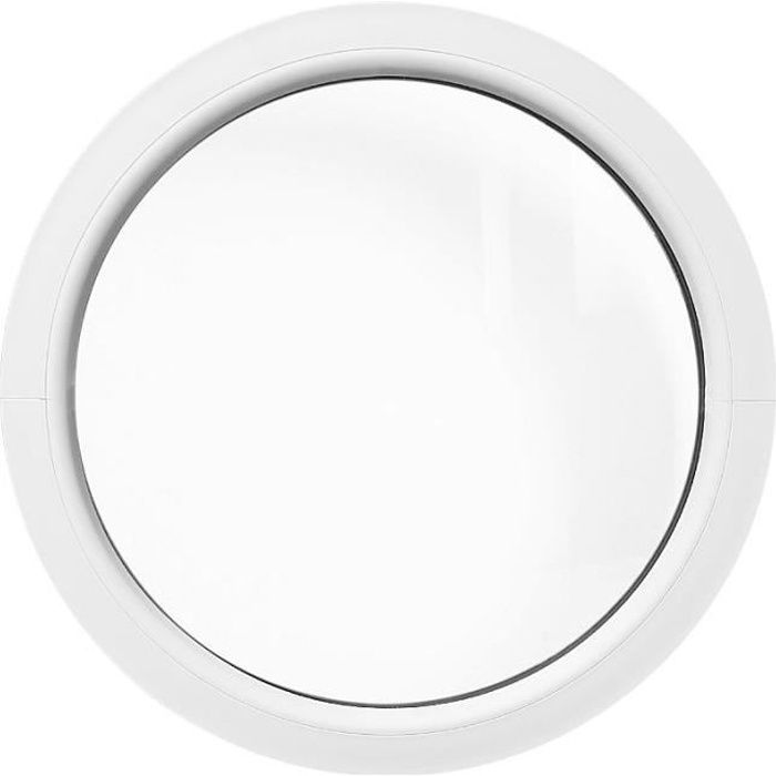 Fenêtre ronde fixe 800 mm PVC blanc oeil de boeuf