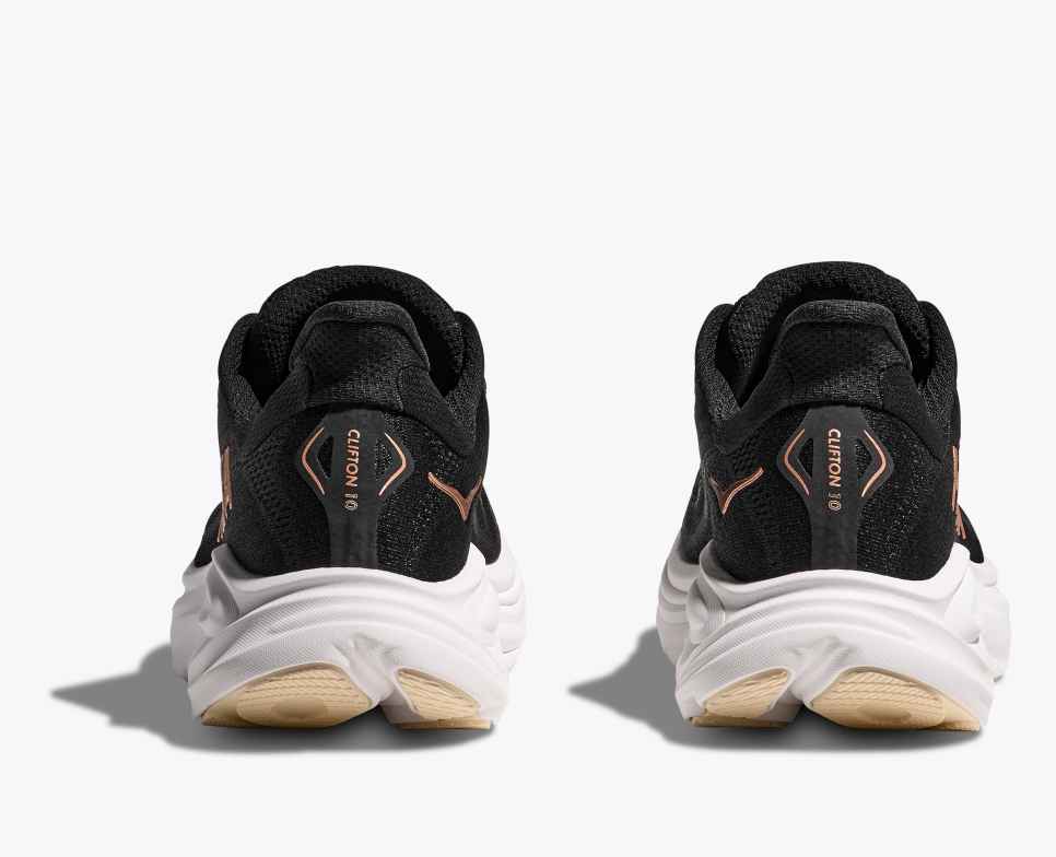 HOKA Clifton 10 Black / Rose Gold