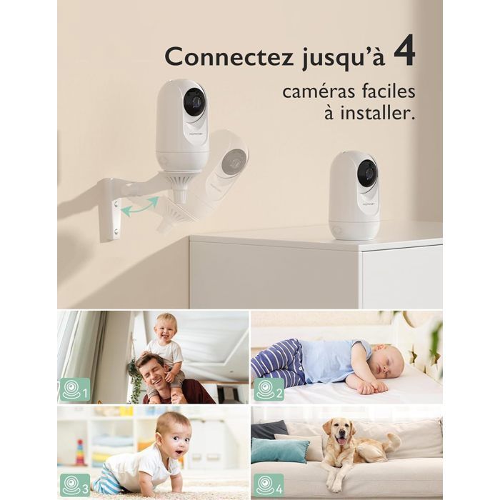 Monitor de Bebê Momcozy com Câmera, Tela HD 1080p de 5