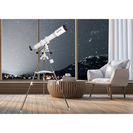  AR-102/1000 ahromatiskais astronomiskais teleskops ar tērauda statīvu