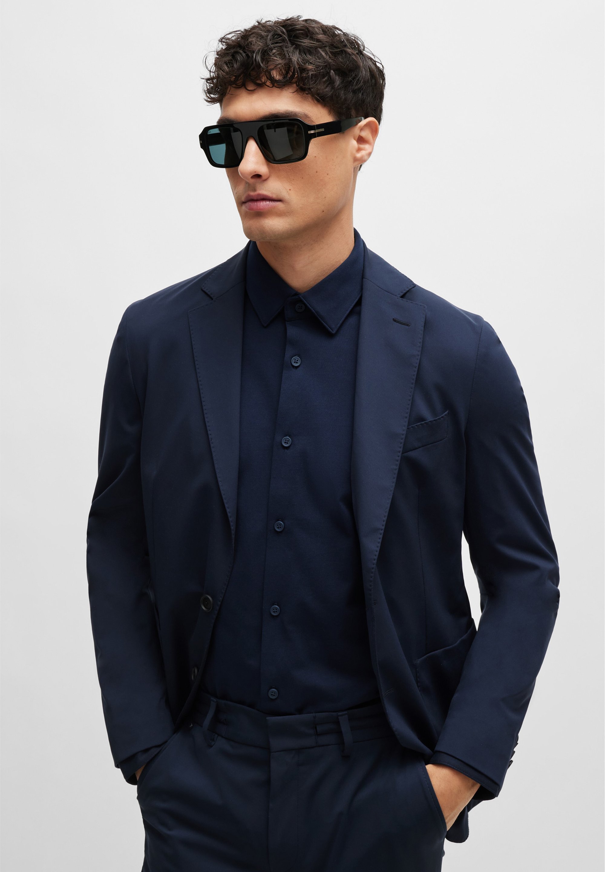 BOSS Slim Fit Langarm - Formální košile - black