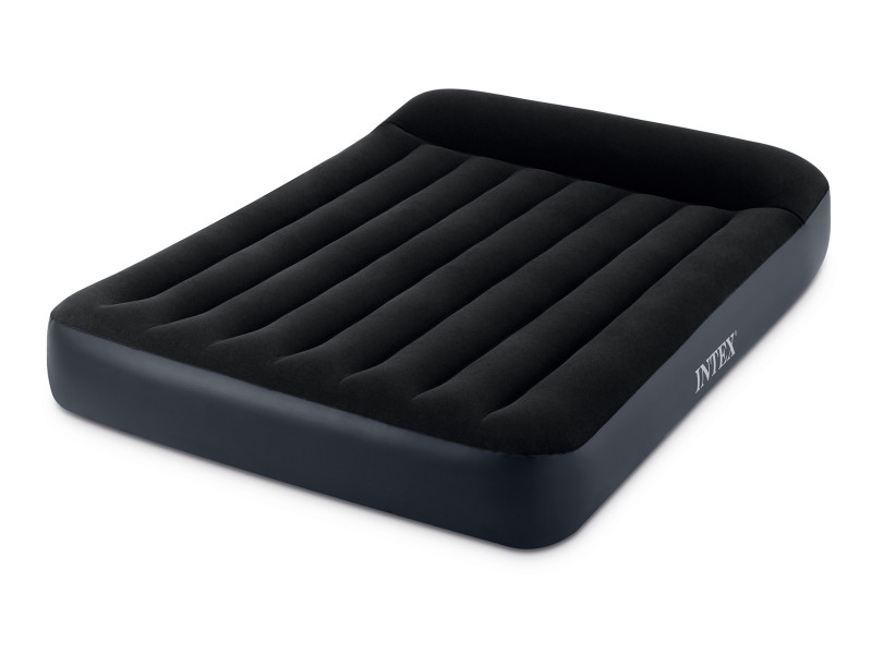 Materac dmuchany Intex dwuosobowy z pompką tłokową 191x137x25 cm