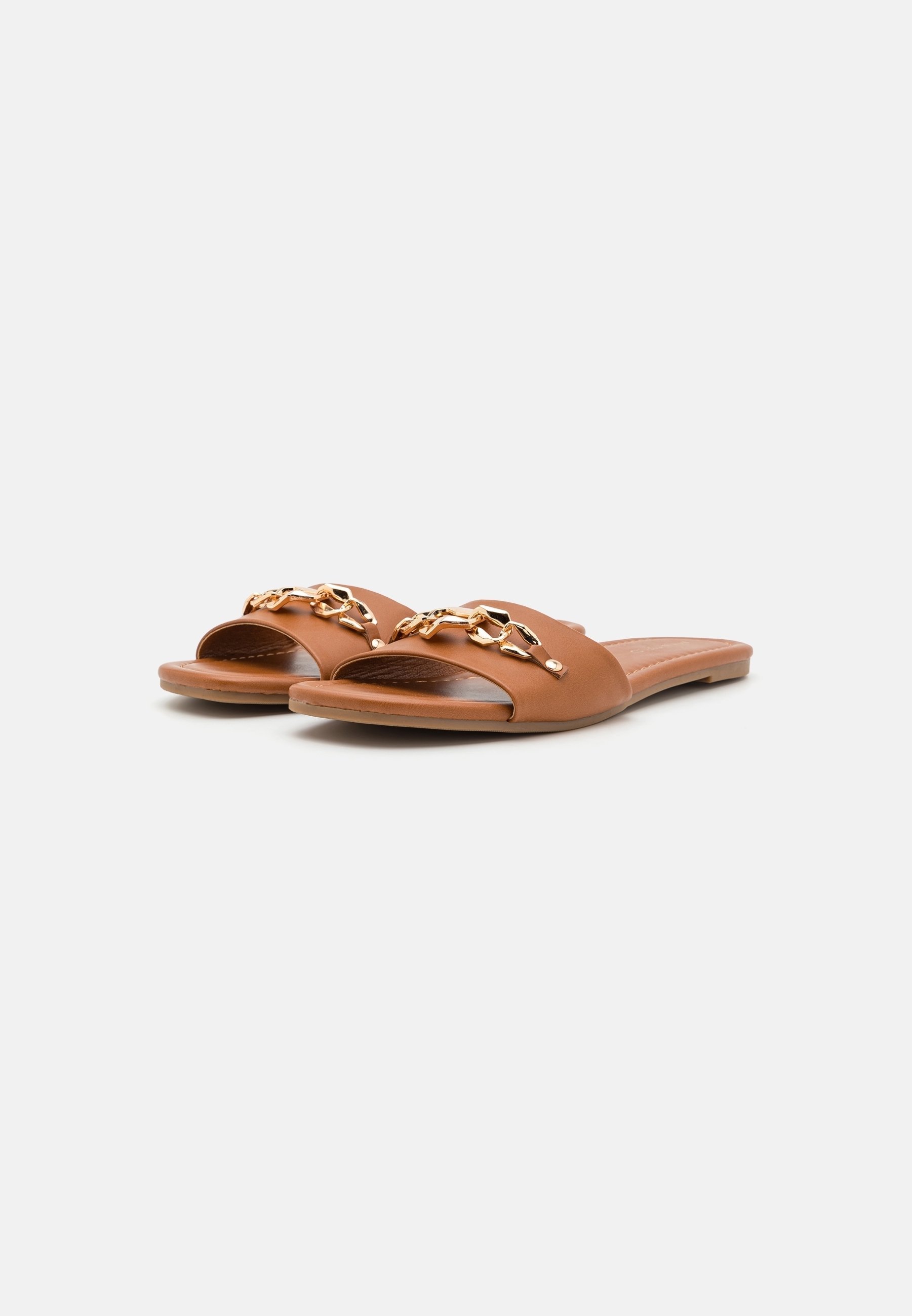 Anna Field Wide Fit Mules - cognac