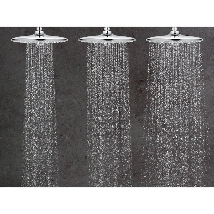 Columna de ducha termostática GROHE Vitalio Joy 260, ahorro de agua y energía del 50 %, ducha de mano de 3 chorros, 26403001