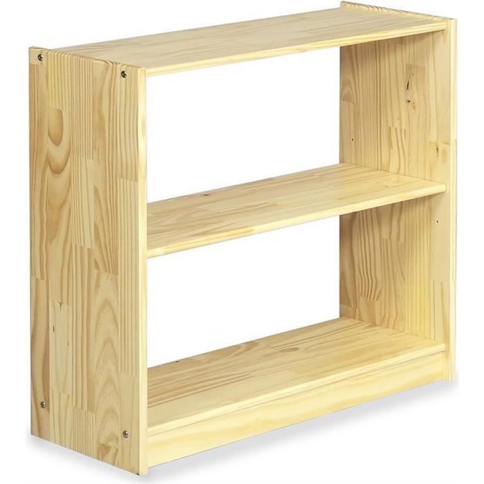 Natural varnished pine shelf