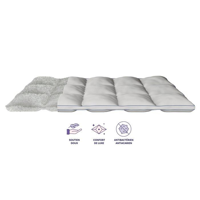 Surmatelas mousse ultra moelleuse 90x190 épais 5cm - Cloud - Morphea