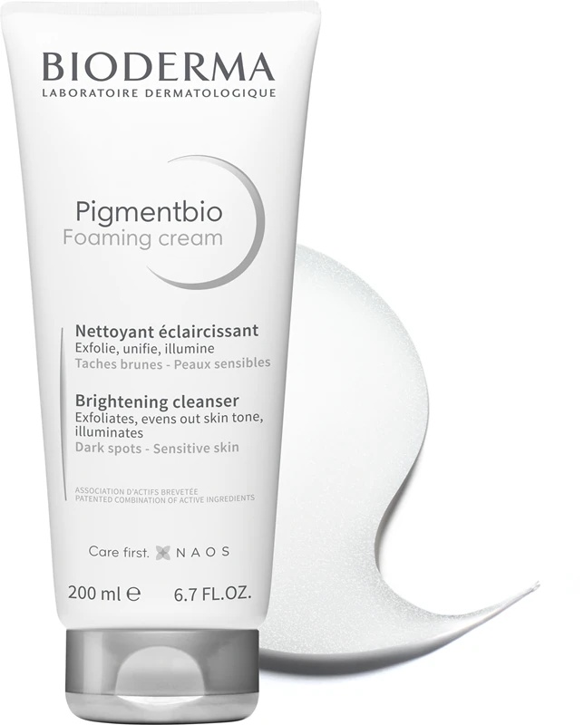 Bioderma Pigmentbio penasta krema je kremasta pena, ki globinsko čisti in daje belilni učinek.