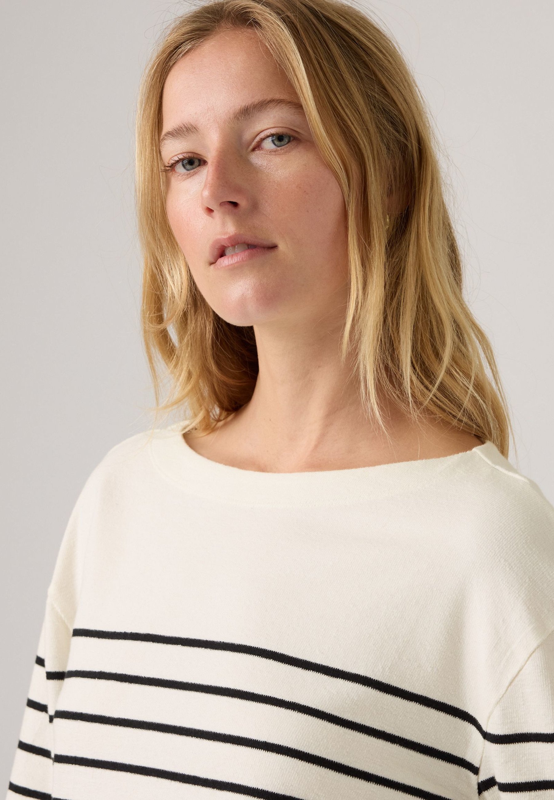 Levi's® MARIN - Sweatshirt - magnolia streep egret antraciet