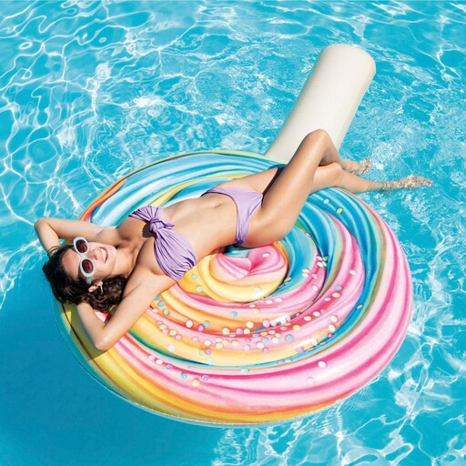 Intex napihljiva vzmetnica Lollipop večbarvna 127x25x198 cm