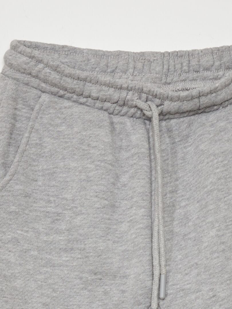 Joggingbroek van French Terry met stiksels - GRIJS