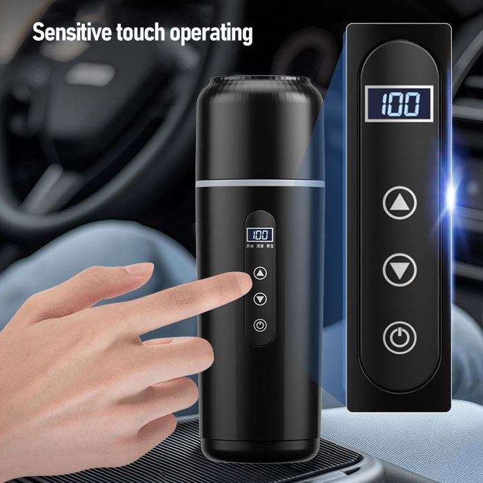 Hervidor eléctrico de viaje Shipenophy - 500 ml - 12V/24V - Acero inoxidable - Negro
