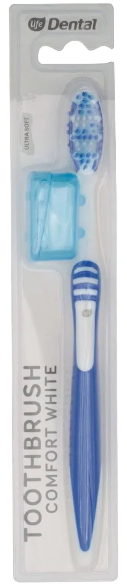 Life Dental Szczoteczka do zębów Comfort White Ultra Soft Niebieska