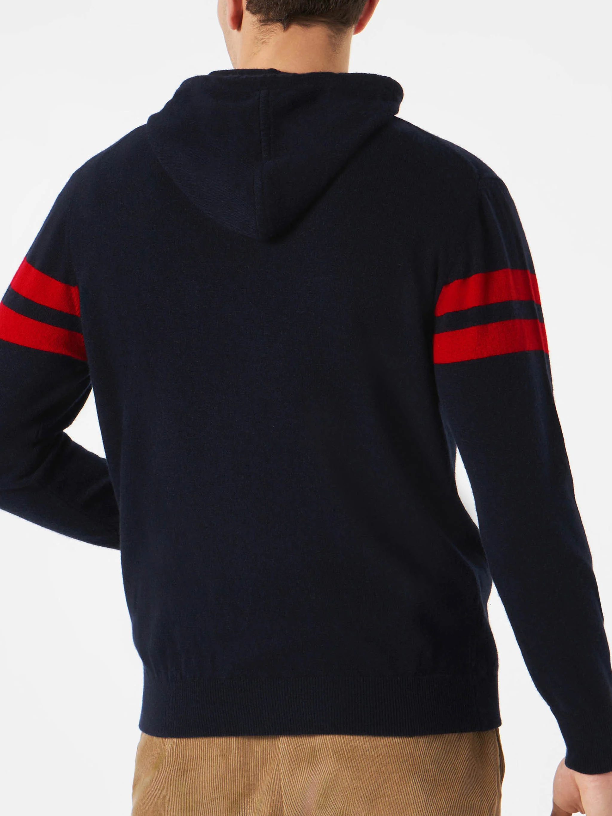 Gebreide hoodie met St. Barth-print