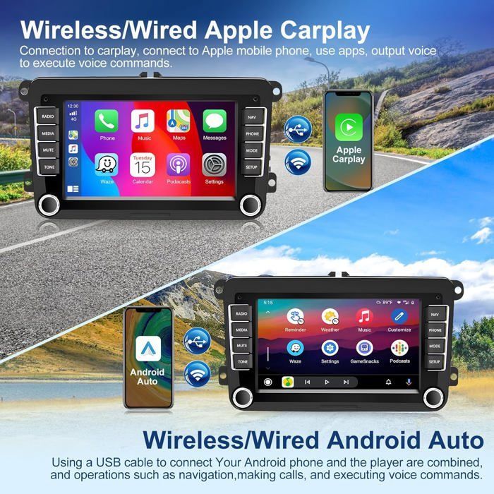 Autorradio Hikity Android 13 para VW/Skoda/Seat - 7