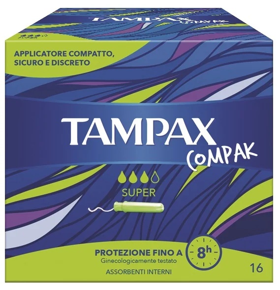 TAMPAX Tampax Compak Superabsorbierende Binden für mittlere Blutung, 16 Stück